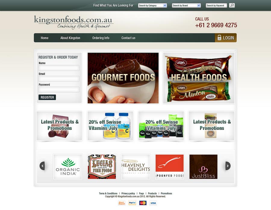 Penyertaan Peraduan #37 untuk                                                 Website Design for Kingston Foods Australia
                                            