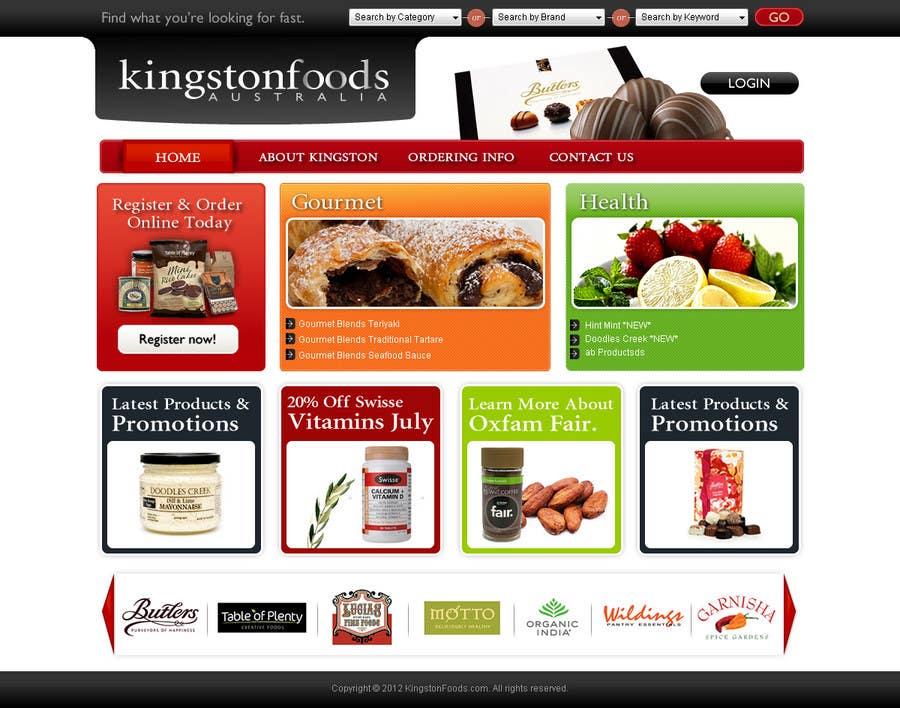 Bài tham dự cuộc thi #48 cho                                                 Website Design for Kingston Foods Australia
                                            