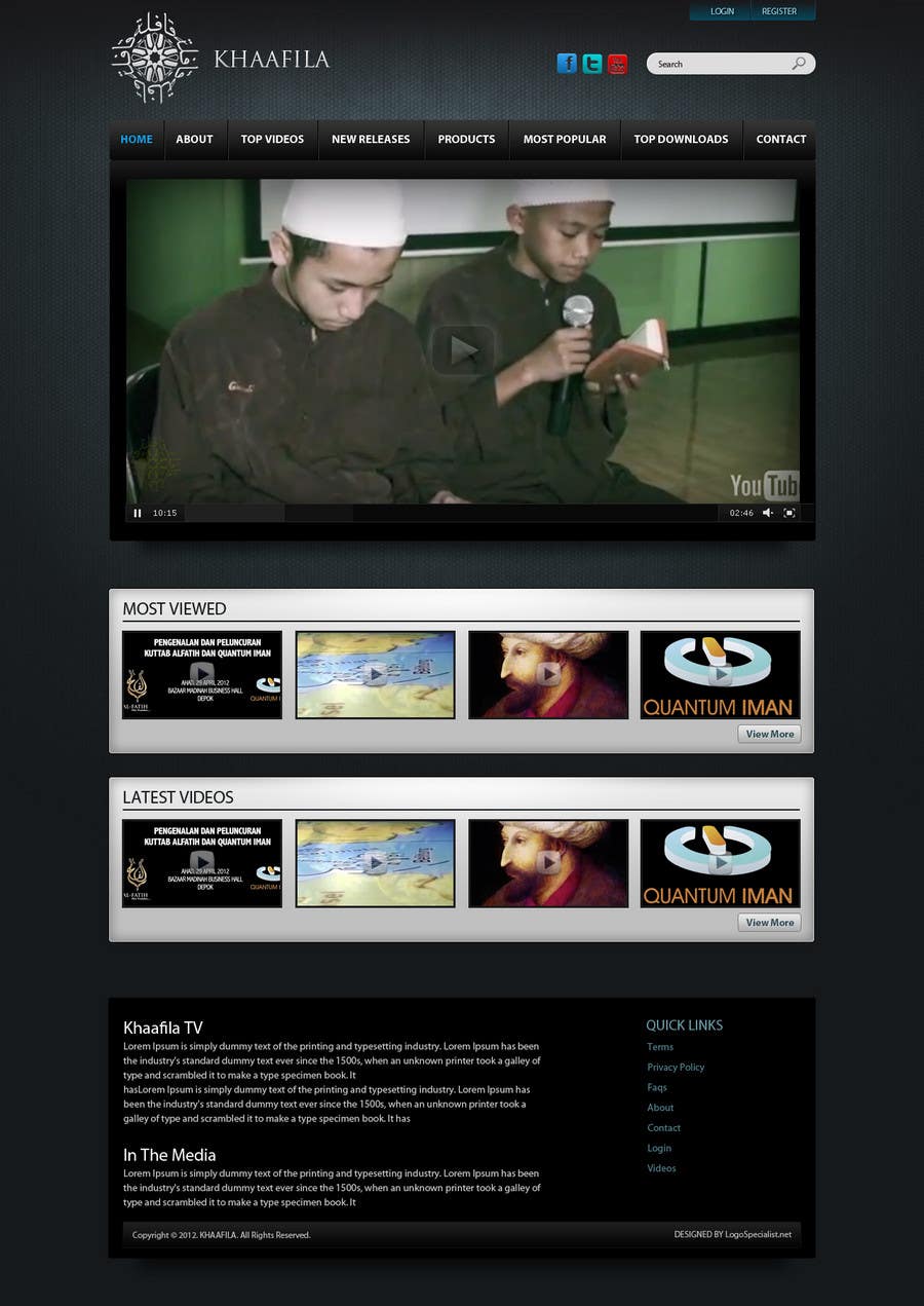 Inscrição nº 5 do Concurso para                                                 Website Design for KHAAFILA.TV  and HIJRAH.TV online televisions
                                            