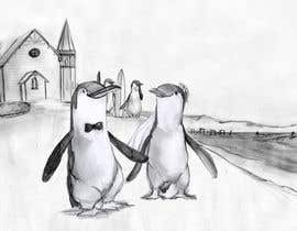 nº 56 pour Drawing / cartoon for wedding invite with penguins near the surf par Ferrignoadv 