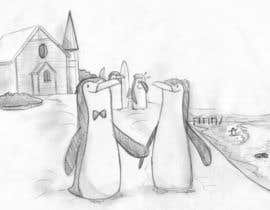 nº 66 pour Drawing / cartoon for wedding invite with penguins near the surf par Ferrignoadv 