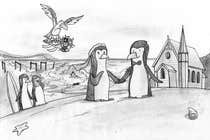 Proposition n° 26 du concours Graphic Design pour Drawing / cartoon for wedding invite with penguins near the surf