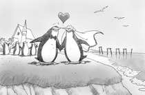 Proposition n° 65 du concours Graphic Design pour Drawing / cartoon for wedding invite with penguins near the surf