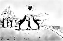 Proposition n° 70 du concours Graphic Design pour Drawing / cartoon for wedding invite with penguins near the surf