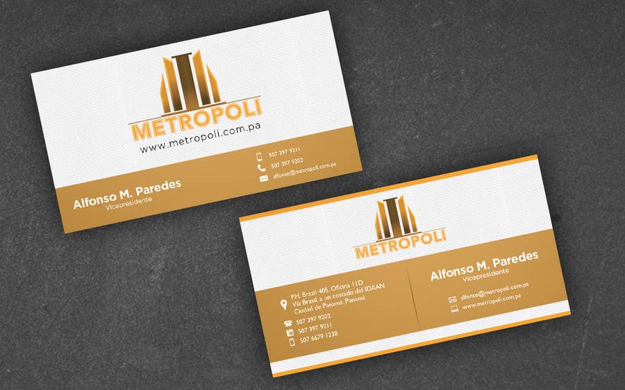 Inscrição nº 100 do Concurso para                                                 Design some Business Cards for Metropoli
                                            