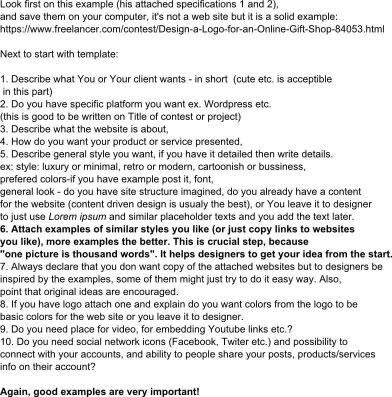 Konkurrenceindlæg #2 for                                                 Create web design order sheet template from wireframe
                                            