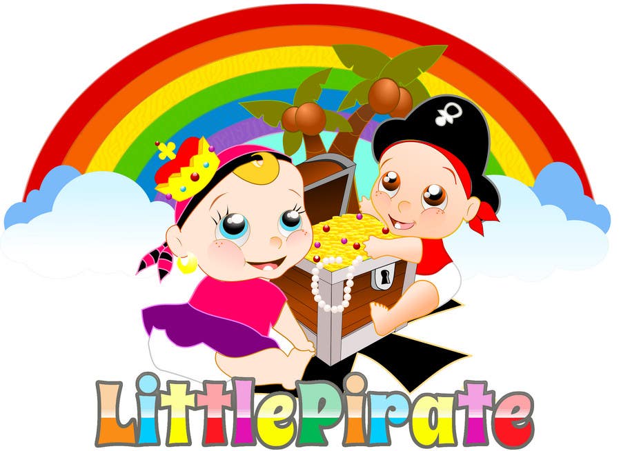 Penyertaan Peraduan #115 untuk                                                 Logo Design for a baby shop - Nice pirates with a Cartoon style, fun and modern
                                            