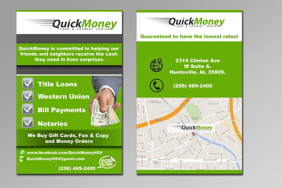 Proposition n°41 du concours                                                 Design a Flyer for QuickMoney Loan & Payment Center
                                            