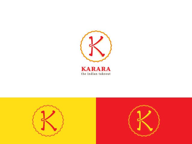 Bài tham dự cuộc thi #474 cho                                                 Logo Design for KARARA The Indian Takeout
                                            