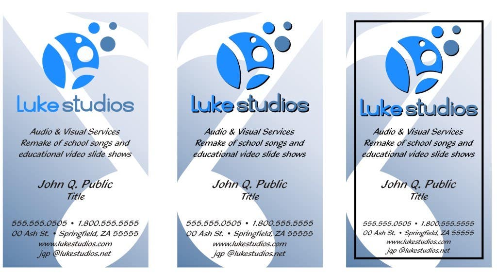 Kandidatura #33për                                                 Business Card Design for Luke's Studio
                                            