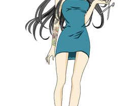 #17 cho Graphic Design for Character design of a hairdresser with tattoo, full body in Japanese cartoon bởi idna