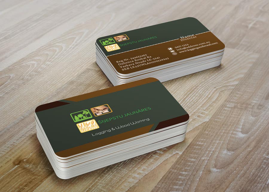 Penyertaan Peraduan #41 untuk                                                 Design Business Cards for my forest, wood company
                                            