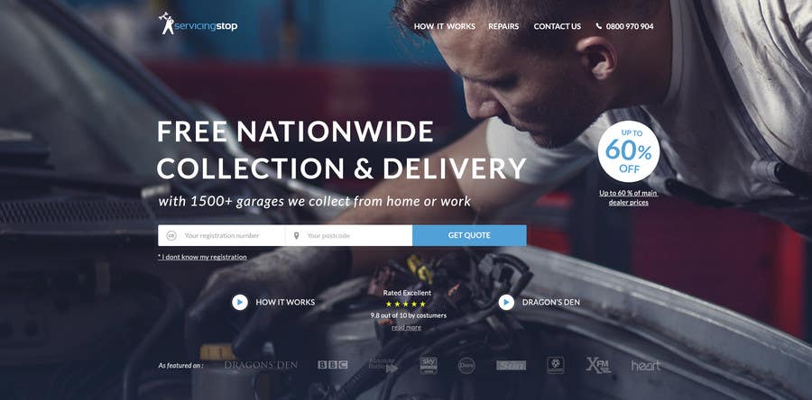 Contest Entry #271 for                                                 Landing page for car servicing company - Web design
                                            