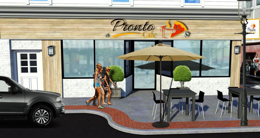 Contest Entry #32 for                                                 CREATIVE  DESIGN  FOR  PIZZA  CAFE  APPEARANCE
                                            