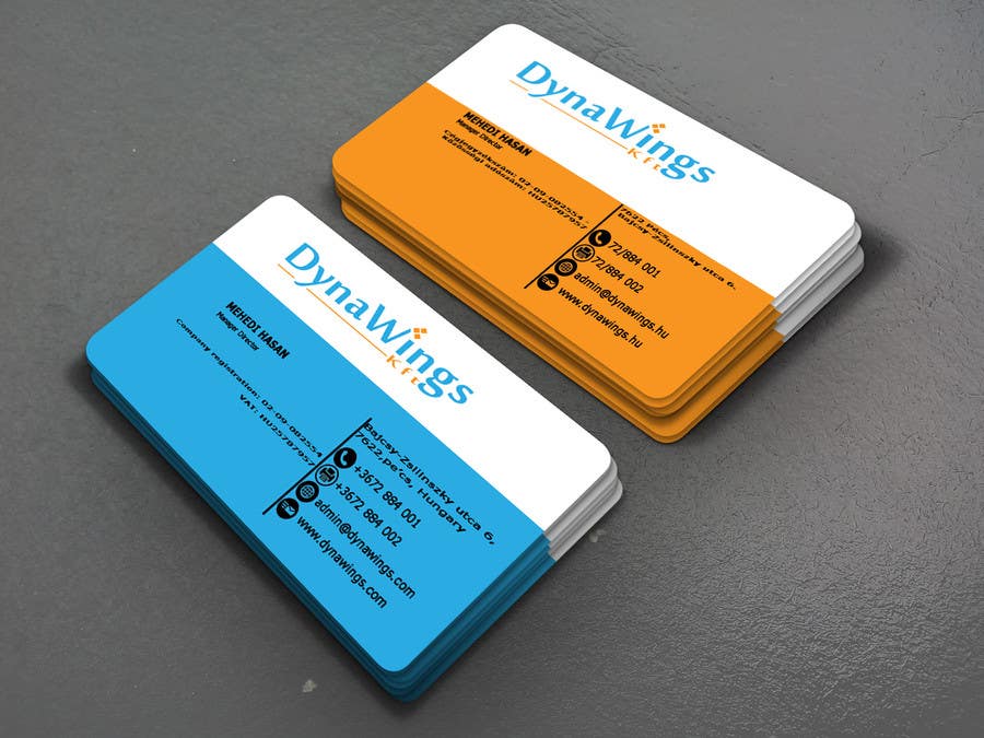 Participación en el concurso Nro.29 para                                                 Design Business Card for DynaWings Kft
                                            