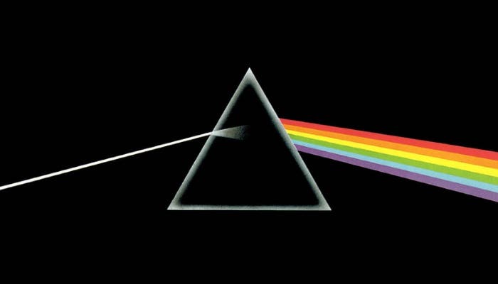 pink floyd dark side of the moon album cover of prism refracting light