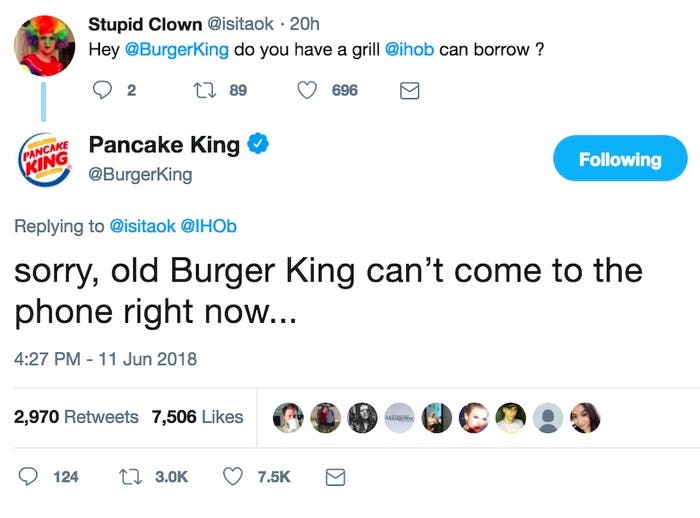 Burger King Pancake King tweeet