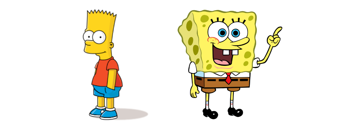 Bart Simpson and Spongebob Squarepants