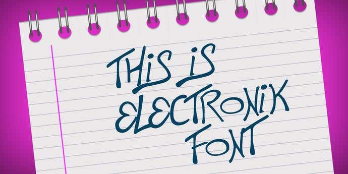 This is electronik font