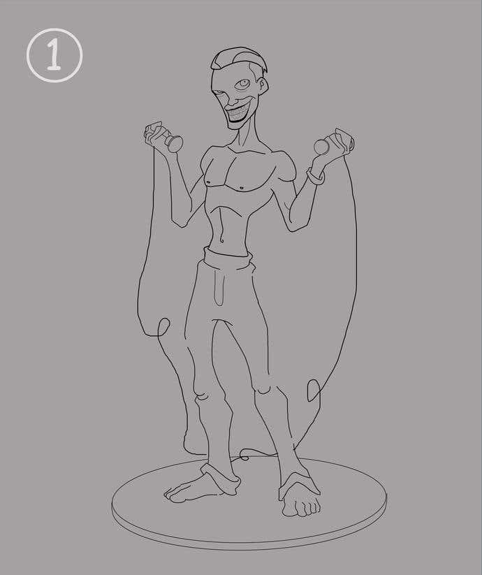 How To Draw A Cartoon Character Using Adobe Photoshop CS6: Joker Cartoon - Image 2