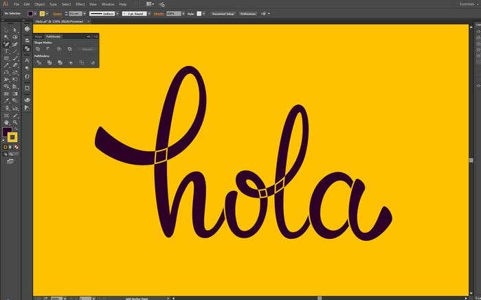 Make your own cursive lettering - Step 7 - adding color