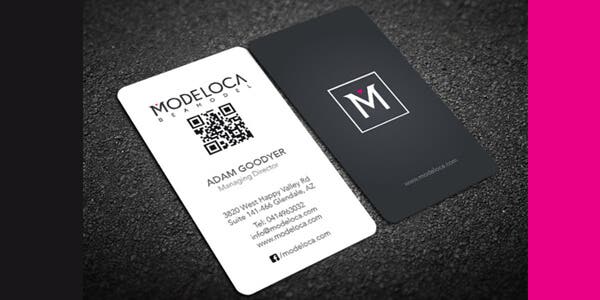 QR code design for modern business card Ndiwano
